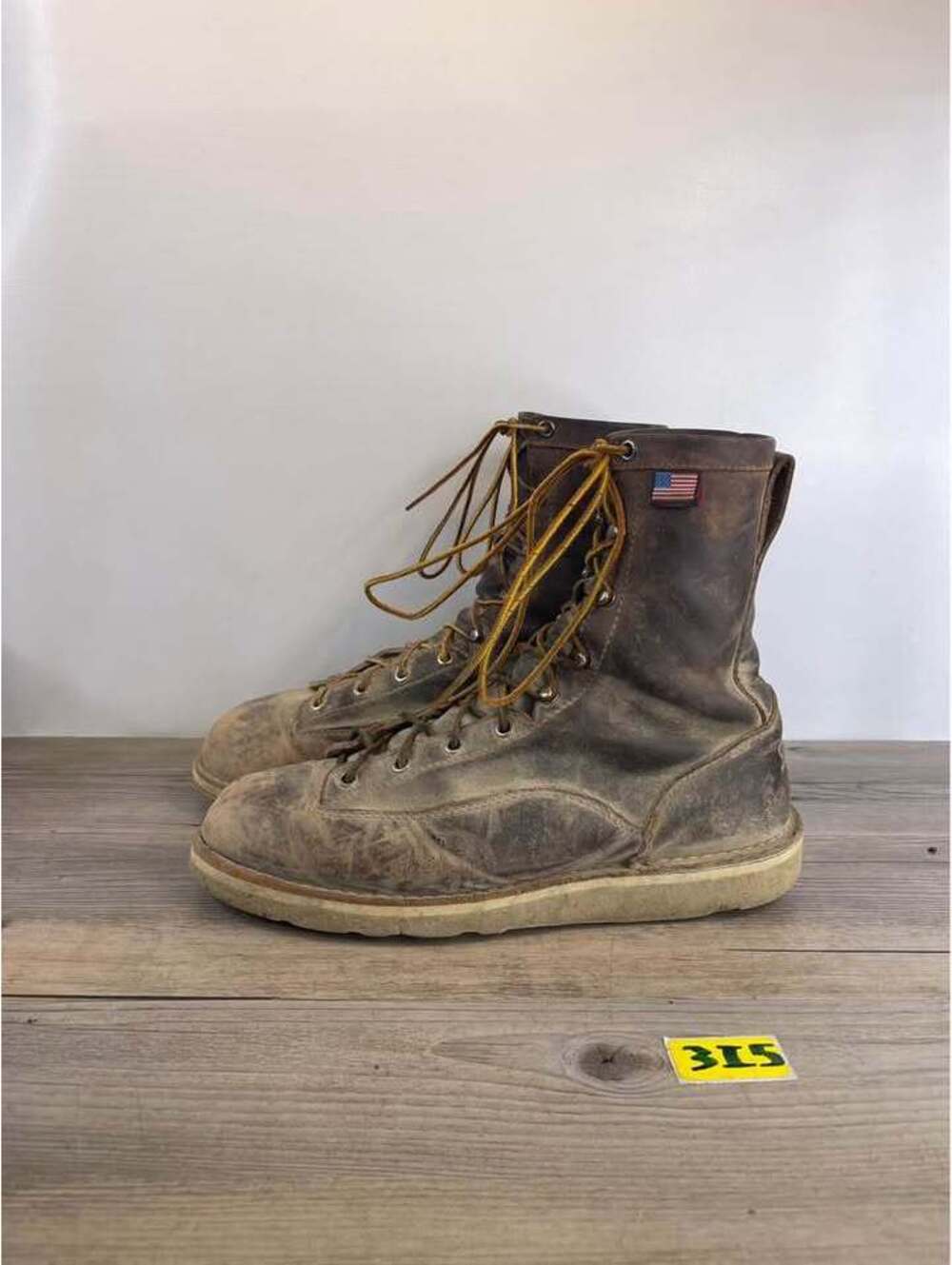 Danner Bull Run 8" Cristy Work Boots Men's 9.5 D Brown Leather USA Made 15556